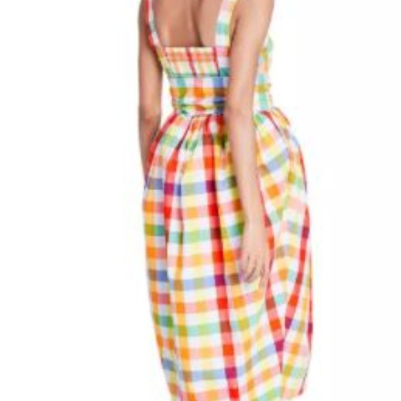 Christopher John Rogers Plaid Wide Strap Tie Waist - Picture 2 of 9